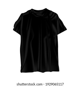 Vector illustration of black clothes mockup isolated on white background
