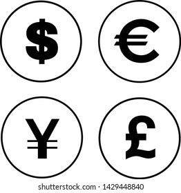 vector illustration of black coins