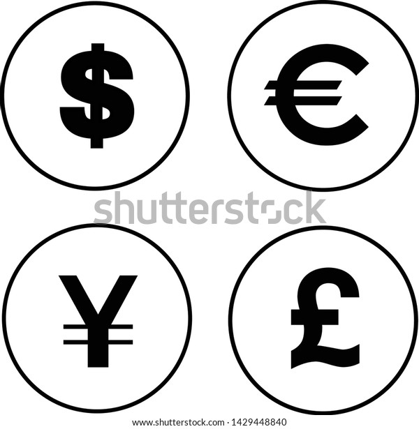 Vector Illustration Black Coins Stock Vector (Royalty Free) 1429448840 ...