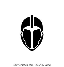 Vector illustration of a black combat helmet on a white background