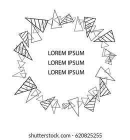 Vector illustration of black contour trunks collected in a circle for your design