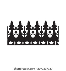 Vector Illustration of black crown silhouette. Emblem and royal symbol