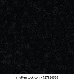 vector illustration of black dark background with spirals pattern