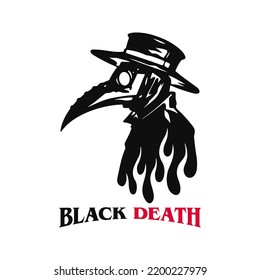 vector illustration of black death concept