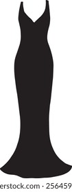 Vector illustration of black dress