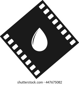Vector illustration of black drop, isolated on white background
