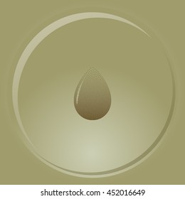 Vector illustration of black drop, isolated on white background