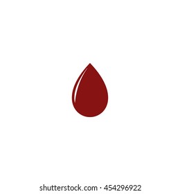 Vector illustration of black drop, isolated on white background