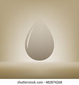 Vector illustration of black drop, isolated on white background