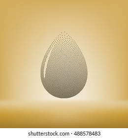 Vector illustration of black drop, isolated on white background