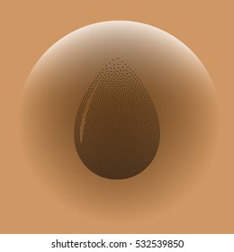 Vector illustration of black drop, isolated on white background