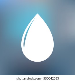 Vector illustration of black drop, isolated on white background