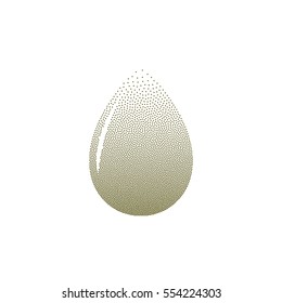 Vector illustration of black drop, isolated on white background