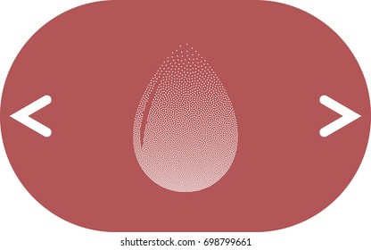 Vector illustration of black drop, isolated on white background