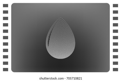 Vector illustration of black drop, isolated on white background