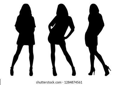 Similar Images, Stock Photos & Vectors of Set of young girls ...