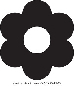 vector illustration of a black Flower