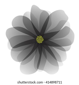 vector illustration of black flower