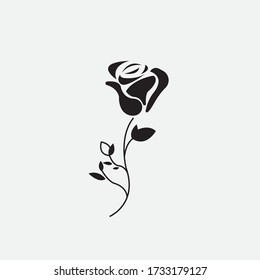 Vektorgrafik der schwarzen Blume
