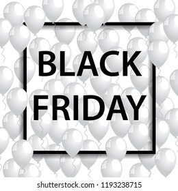 vector illustration of black frame for black friday sale