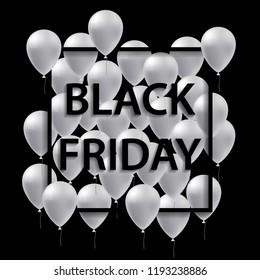 vector illustration of black frame for black friday sale