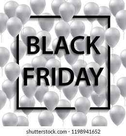 vector illustration of black frame for black friday sale