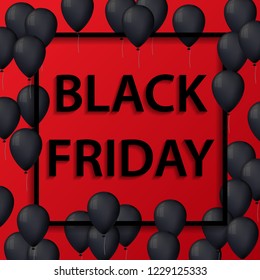 vector illustration of black frame for black friday sale