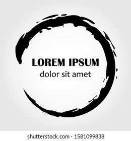 vector illustration of black frame in grunge style
