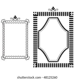 a vector illustration of a black frame set