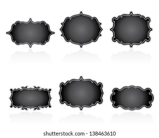 Vector illustration of black frames.