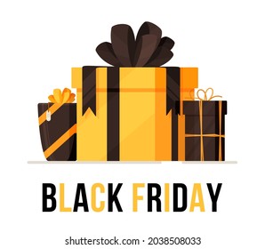 Vector illustration of black friday. Concept for discount day. 