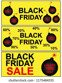 Vector illustration of black Friday, discounts, sale, special offer, banner, flyer