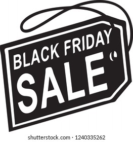 Vector illustration of a Black Friday  icon or symbol