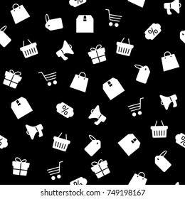Vector illustration of Black friday icons set on black background
