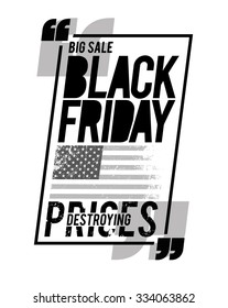 vector illustration Black Friday in November, the day the big sales, design template elements for gift cards and design Publicity