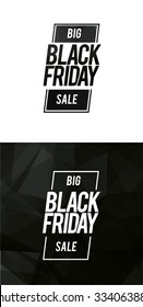 vector illustration Black Friday in November, the day the big sales, design template elements for gift cards and design Publicity