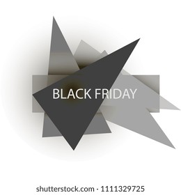 Vector illustration. Black Friday Sale Abstract Explosion Background. Abstract explosion with polygonal particles. Black Friday Sale Abstract Explosion Background.