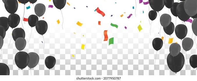 Vector illustration Black Friday Sale design with balloons