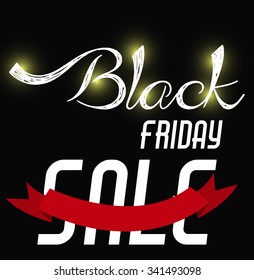 Vector illustration for Black Friday sale design template.