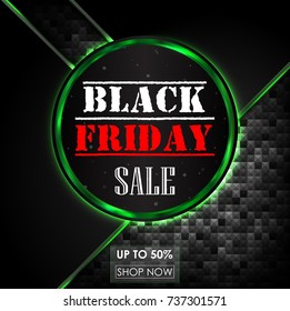 Vector illustration of Black Friday sale abstract background