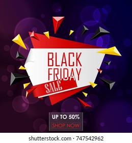 Vector illustration of Black friday sale banner