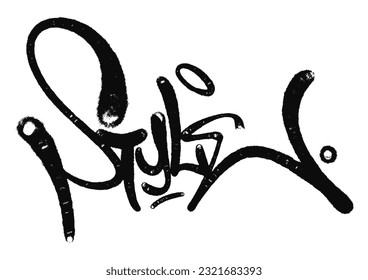 Vektorgrafik Schwarze Graffiti-Tag-Beschriftung Aerosol kann Farbe sprühen
