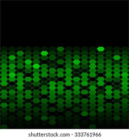 Vector illustration of Black green abstract background.