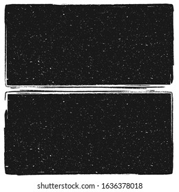 Vector illustration black grunge frame texture set - Abstract distressed design template.