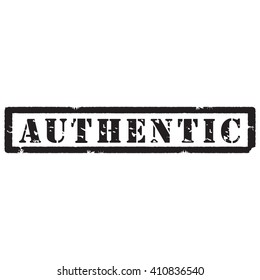 Vector illustration black grunge rubber stamp with text authentic isolated on white background