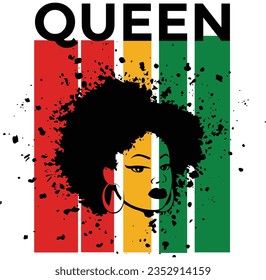 vector illustration black history month, african girl, african pride, editable vector size and color eps file svg