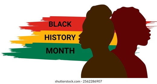 Vector illustration of Black History Month social media template