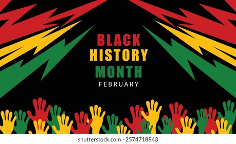 Vector illustration of Black History Month which is celebrated every year in February.