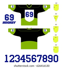 Vector Illustration Of A Black Hockey Jersey