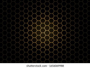 Vector illustration black honeycomb abstract background